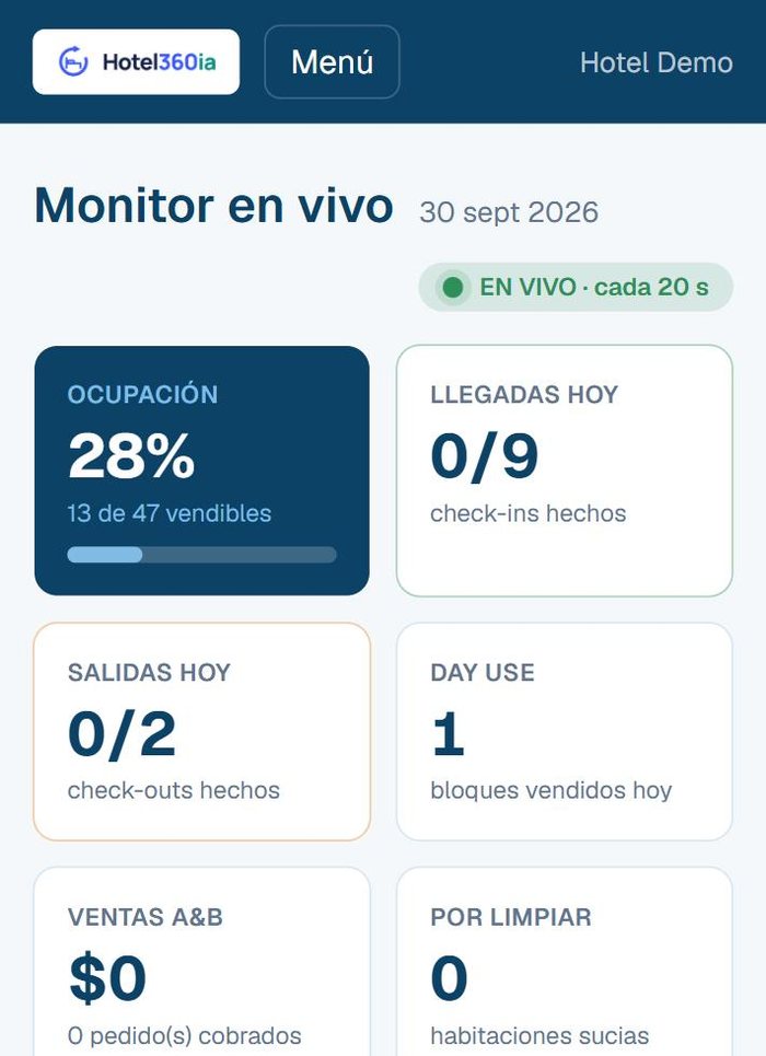Vista móvil para el personal