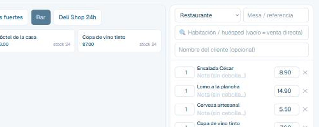 Punto de venta de alimentos y bebidas